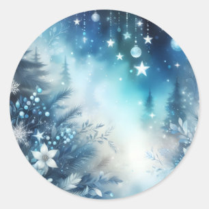 Weihnachtsaufkleber - Feierliche Etiketten & Feier Runder Aufkleber