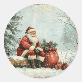 Weihnachtsaufkleber - Feierliche Etiketten & Feier Runder Aufkleber