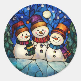 Weihnachtsaufkleber - Feierliche Etiketten & Feier Runder Aufkleber