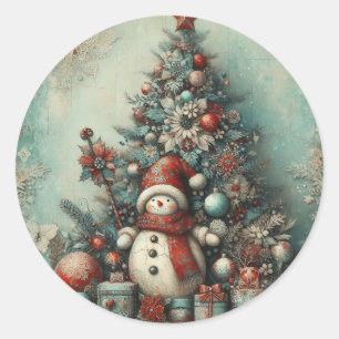 Weihnachtsaufkleber - Feierliche Etiketten & Feier Runder Aufkleber