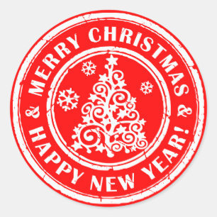 Weihnachtsaufkleber Festliche Umschlag Aufkleber