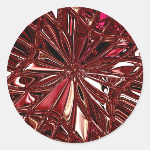 Weihnachtsaufkleber für Burgund Runder Aufkleber