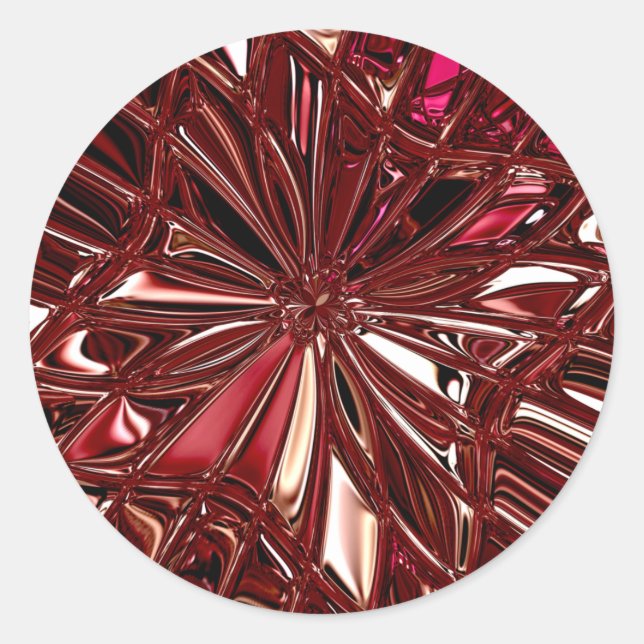 Weihnachtsaufkleber für Burgund Runder Aufkleber (Vorderseite)