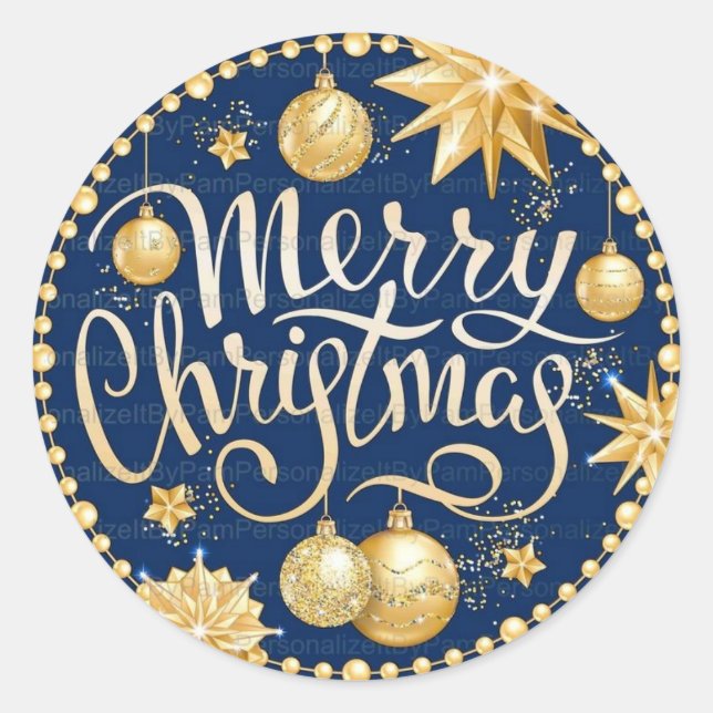 Weihnachtsaufkleber für Party Runder Aufkleber (Vorderseite)