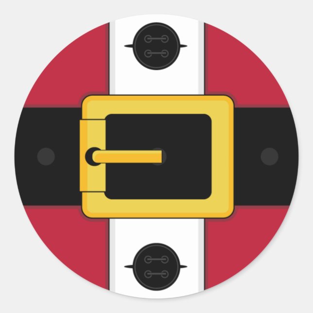 Weihnachtsaufkleber für Santa Anzug Runder Aufkleber (Vorderseite)