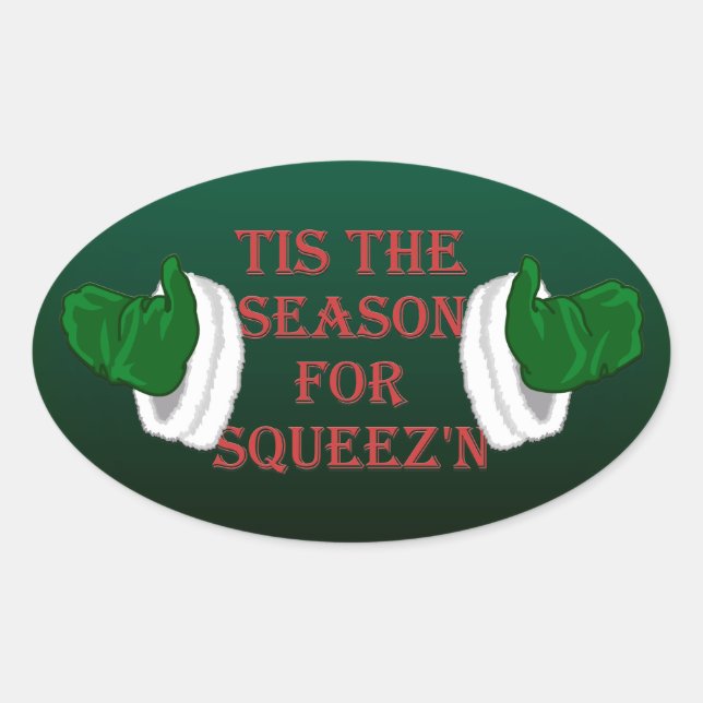 Weihnachtsaufkleber für Weihnachtsfeiertagen Ovaler Aufkleber (Vorderseite)