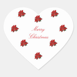 Weihnachtsaufkleber Herz-Aufkleber
