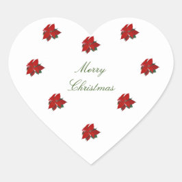 Weihnachtsaufkleber Herz-Aufkleber