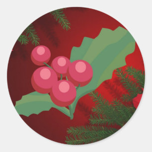 Weihnachtsaufkleber, Ihr eigener Text Runder Aufkleber