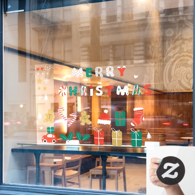 Weihnachtsaufkleber im Vorverkauf speichern 01 Fensteraufkleber (Café-Fenster)