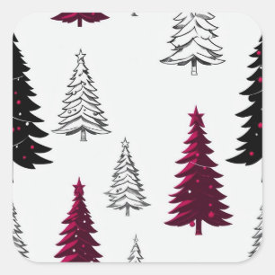 Weihnachtsaufkleber Quadratischer Aufkleber