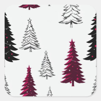 Weihnachtsaufkleber Quadratischer Aufkleber