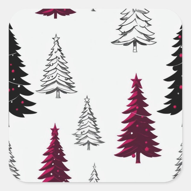 Weihnachtsaufkleber Quadratischer Aufkleber (Vorderseite)