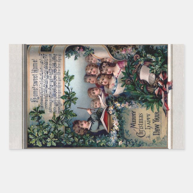 Weihnachtsaufkleber Rechteckiger Aufkleber (Vorderseite)