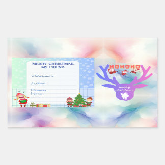 Weihnachtsaufkleber Rechteckiger Aufkleber