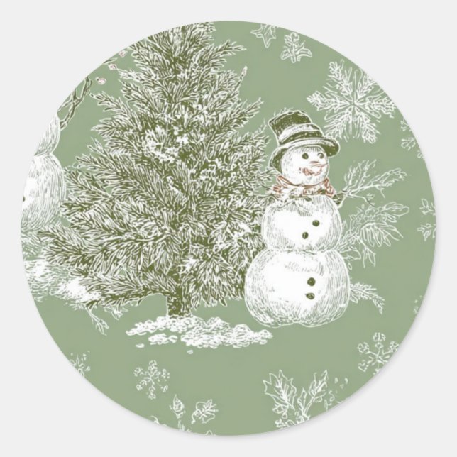 Weihnachtsaufkleber Runder Aufkleber (Vorderseite)