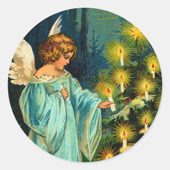 Weihnachtsaufkleber Runder Aufkleber (Vorderseite)