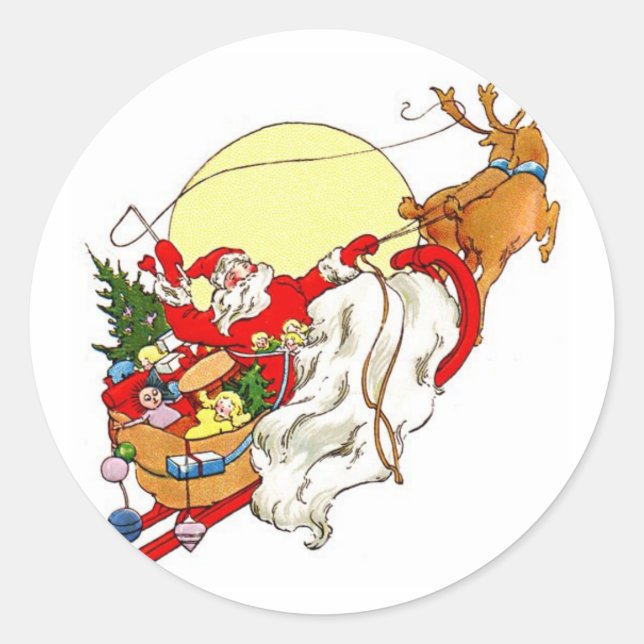 Weihnachtsaufkleber Runder Aufkleber (Vorderseite)
