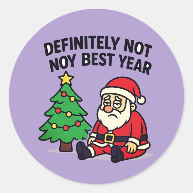 Weihnachtsaufkleber Runder Aufkleber (Vorderseite)