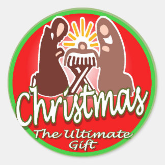 Weihnachtsaufkleber Runder Aufkleber