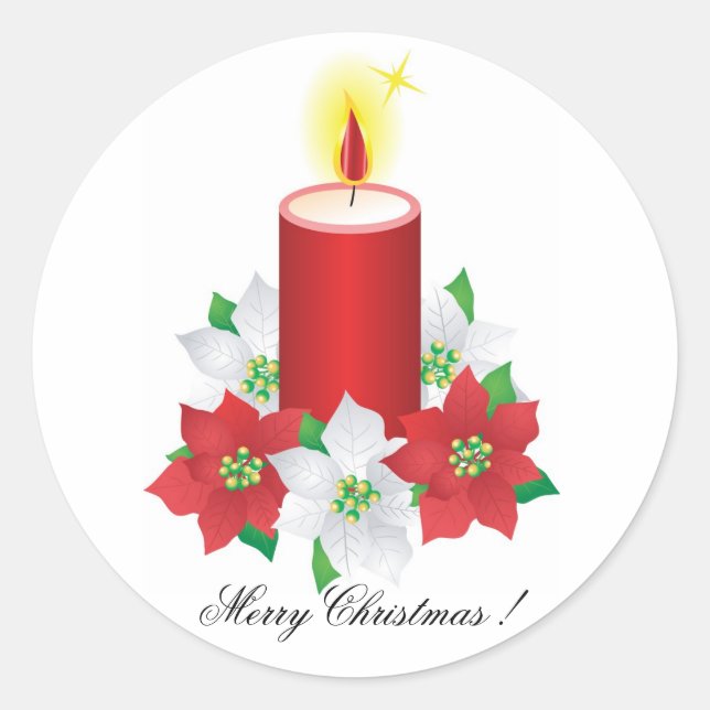 Weihnachtsaufkleber Runder Aufkleber (Vorderseite)