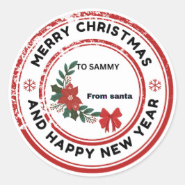 Weihnachtsaufkleber Runder Aufkleber