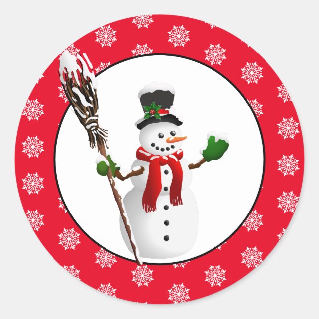 Weihnachtsaufkleber Runder Aufkleber (Vorderseite)