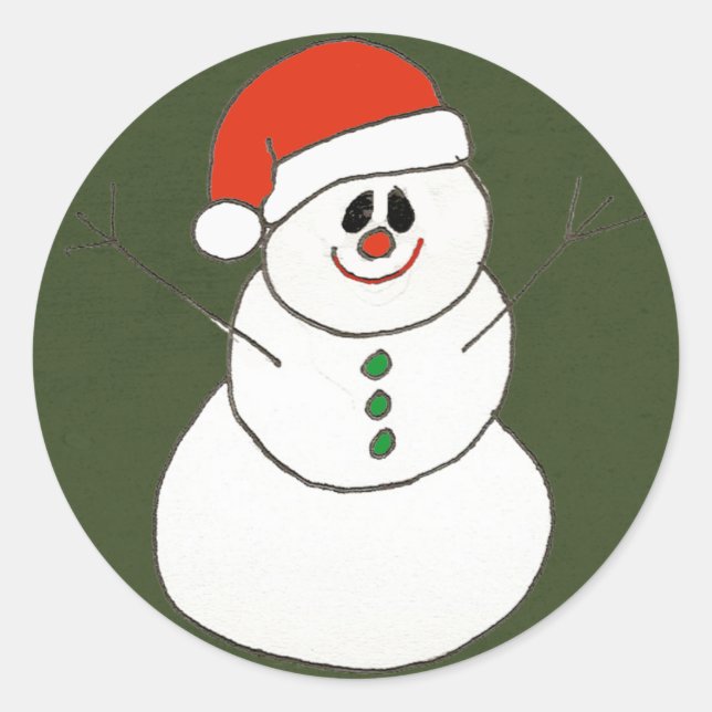 Weihnachtsaufkleber Runder Aufkleber (Vorderseite)