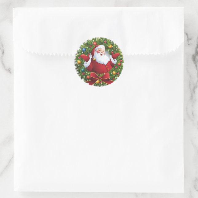 Weihnachtsaufkleber Runder Aufkleber (Tasche)