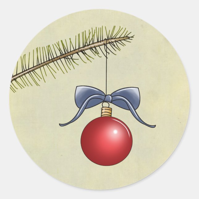 Weihnachtsaufkleber Runder Aufkleber (Vorderseite)