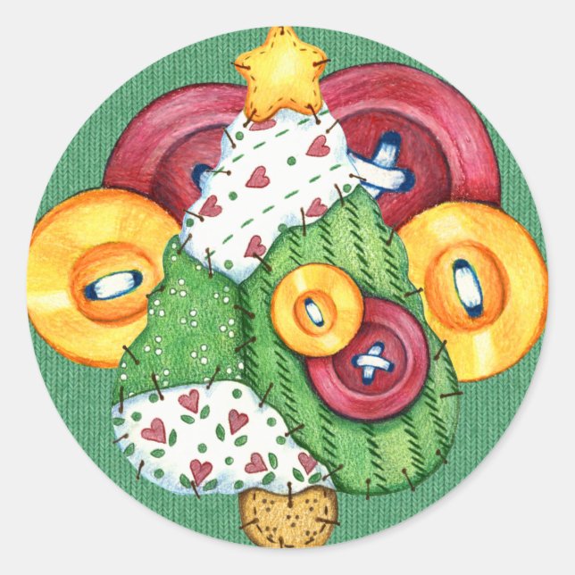 Weihnachtsaufkleber - SRF Runder Aufkleber (Vorderseite)