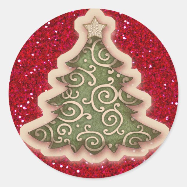 Weihnachtsaufkleber - SRF Runder Aufkleber (Vorderseite)