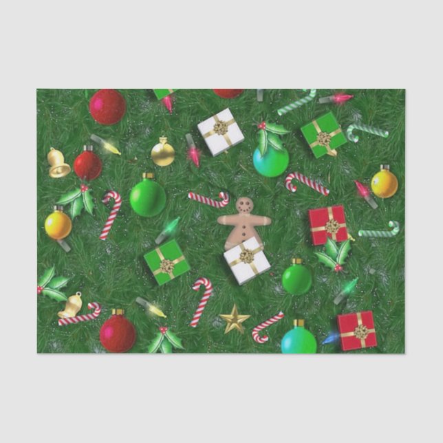 Weihnachtsausstattungen Seidenpapier (Vorderseite)