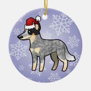 Weihnachtsaustralischer Viehhund/Kelpie Keramik Ornament