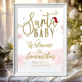 Weihnachtsbaby-Dusche Begrüßungszeichen Poster