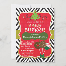 WeihnachtsbABY SHOWER Cake Pops & Baumeinladungen Einladung