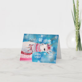 Weihnachtsbabys Llama Holiday Grußkarte Karte