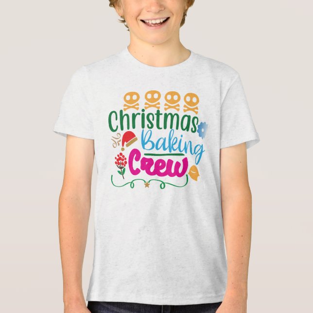 Weihnachtsbacken-Crew-81603 Tri-Blend Shirt (Vorderseite)