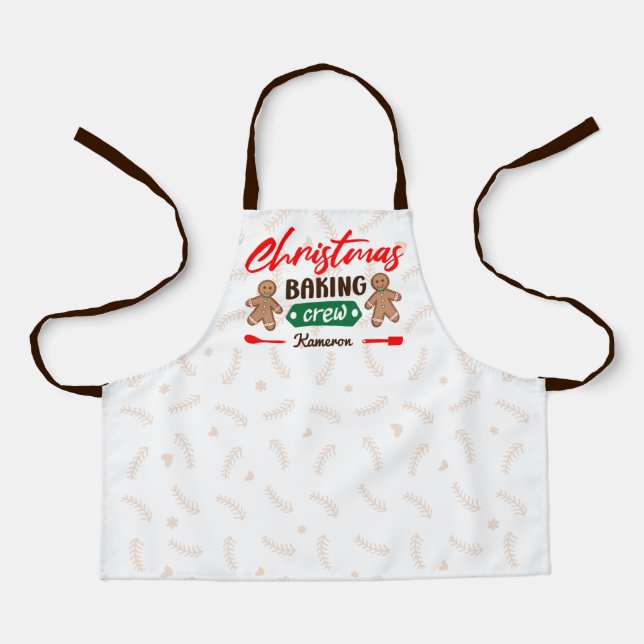 Weihnachtsbacken Crew, Familienmassage Schürze (Vorderseite)