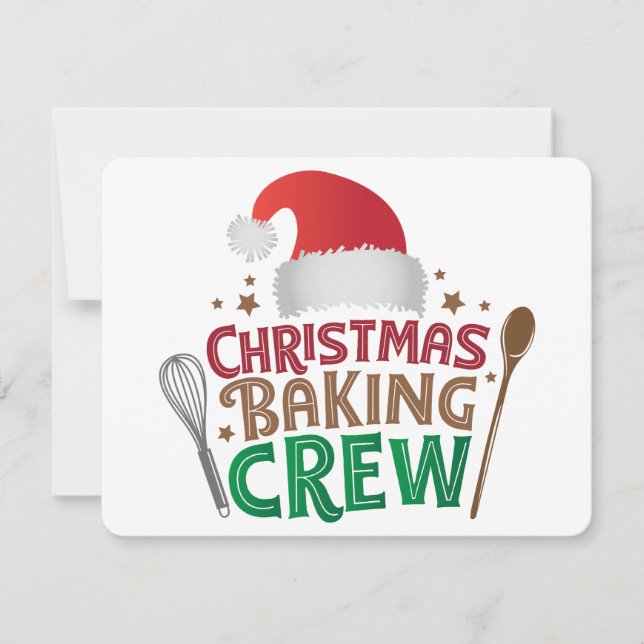 Weihnachtsbacken-Crew Feiertagskarte (Vorderseite)