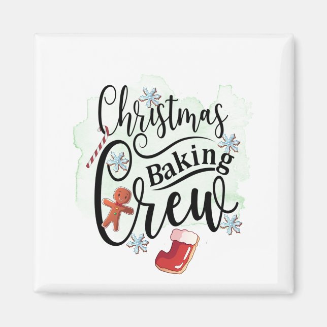 Weihnachtsbacken-Crew Magnet (Vorne)