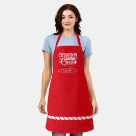Weihnachtsbacken Crew Personalisiert Rot Schürze