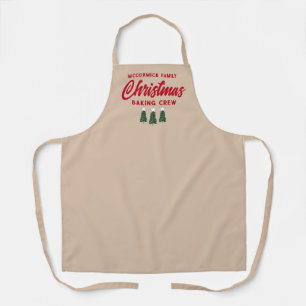 Weihnachtsbacken Crew Retro Familie Personalisiert Schürze