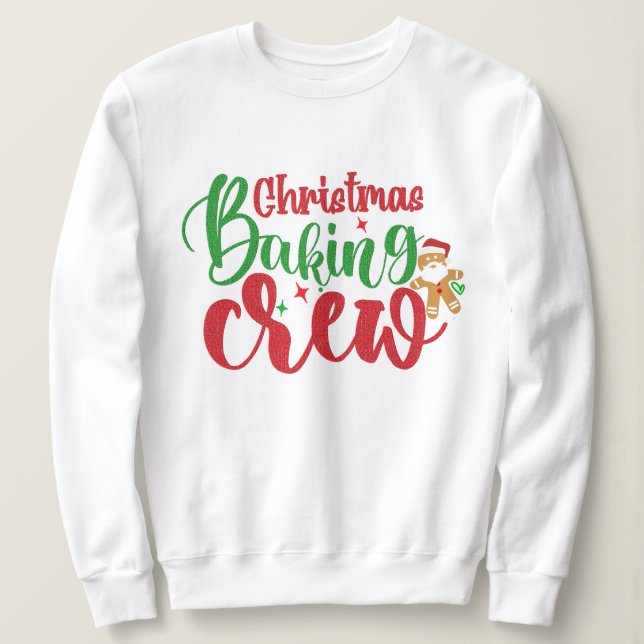 Weihnachtsbacken Crew Sweatshirt - Familie (Design vorne)