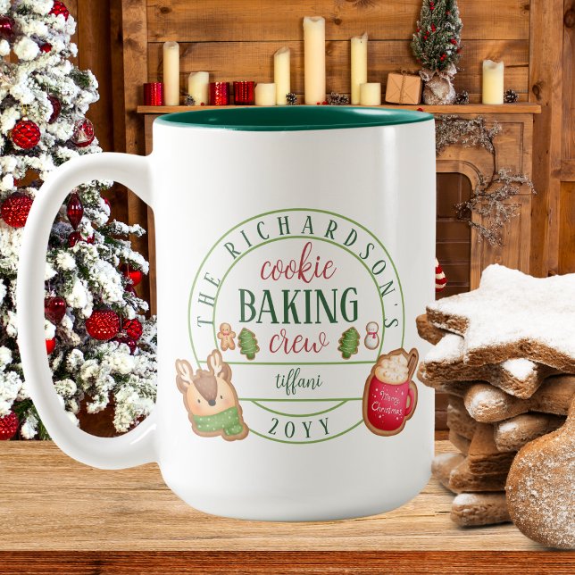 Weihnachtsbacken-Crew Zweifarbige Tasse (Von Creator hochgeladen)