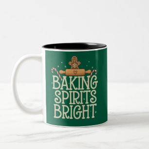 Weihnachtsbäcker bringt Freude Zweifarbige Tasse