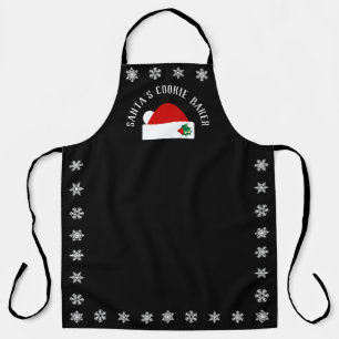 Weihnachtsbäcker l Weihnachtsmannmütze l Schneeflo Schürze