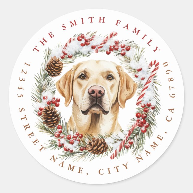Weihnachtsbäcker Retriever Round Stickers (Vorderseite)