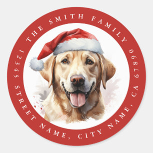 Weihnachtsbäcker Retriever Round Stickers