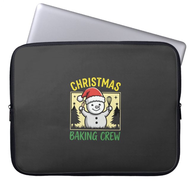 Weihnachtsbäcker-Schneemann-Feiertag Laptopschutzhülle (Vorderseite)